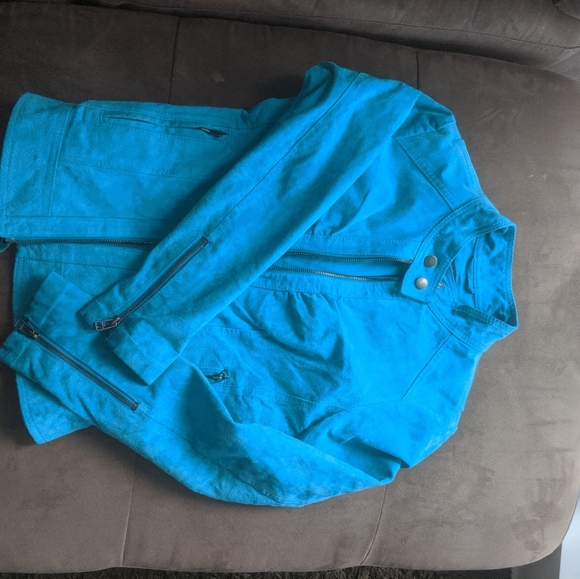 Le chateau suede blue jacket - Picture 5 of 6